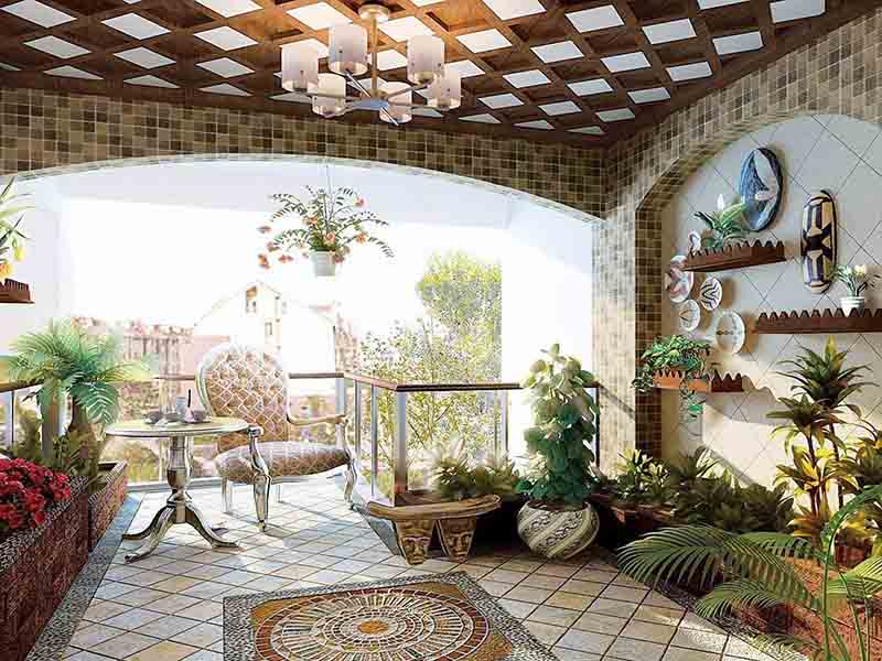 綿陽(yáng)城南新天地8平方入戶(hù)花園裝修設(shè)計(jì)