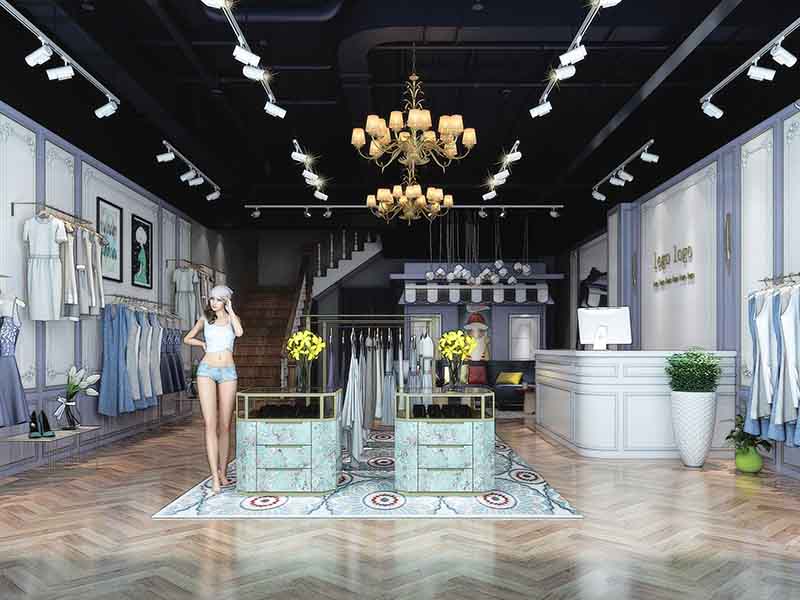 廣州從化區(qū)經典服裝店裝修設計圖